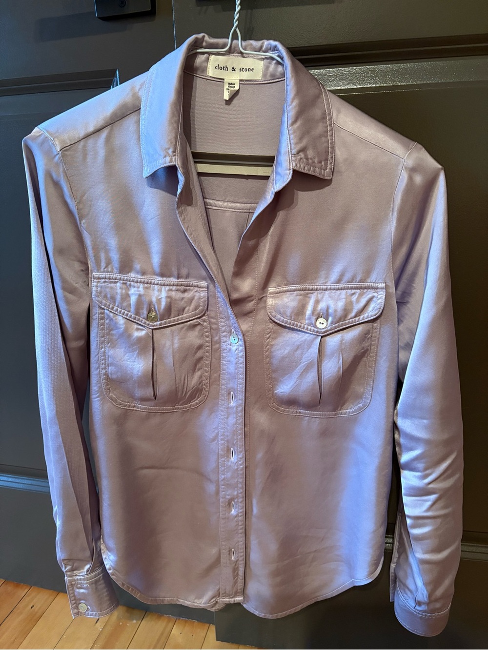 Cloth and Stone Mauve Button-Down Shirt (by Anthropologie)